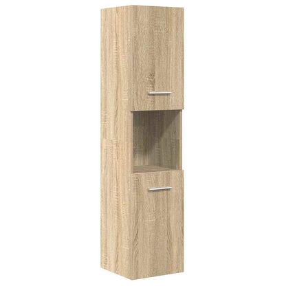 Set Mobili da Bagno 5 pz Rovere Sonoma in Legno Multistrato