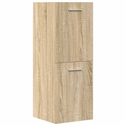 Set Mobili da Bagno 5 pz Rovere Sonoma in Legno Multistrato