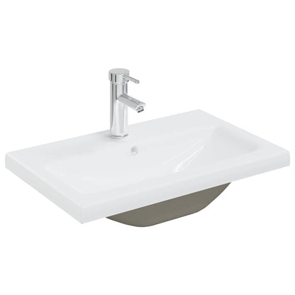 Set Mobili da Bagno 5 pz Rovere Sonoma in Legno Multistrato