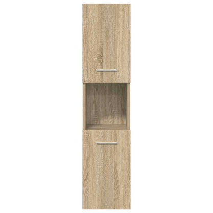 Set Mobili da Bagno 5 pz Rovere Sonoma in Legno Multistrato