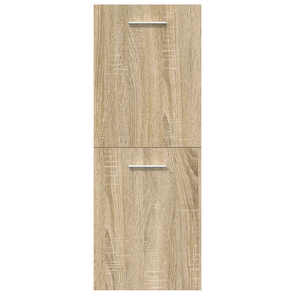 Set Mobili da Bagno 5 pz Rovere Sonoma in Legno Multistrato