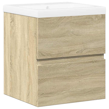 Set Mobili da Bagno 2 pz Rovere Sonoma in Legno Multistrato | homemem39