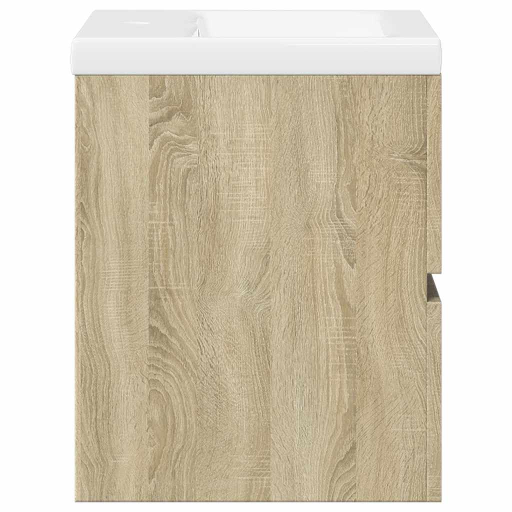 Set Mobili da Bagno 2 pz Rovere Sonoma in Legno Multistrato | homemem39