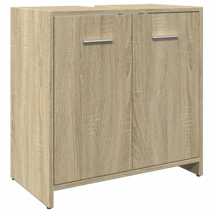 Set Mobili da Bagno 4 pz Rovere Sonoma in Legno Multistrato | homemem39