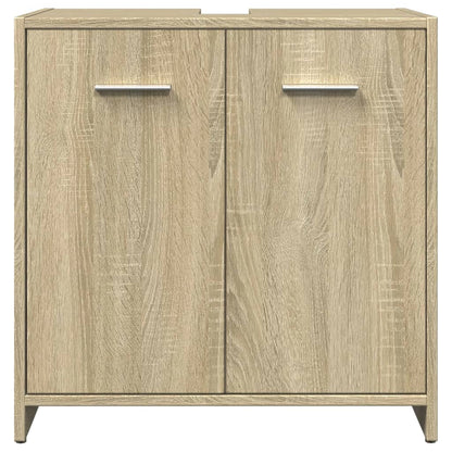 Set Mobili da Bagno 4 pz Rovere Sonoma in Legno Multistrato | homemem39