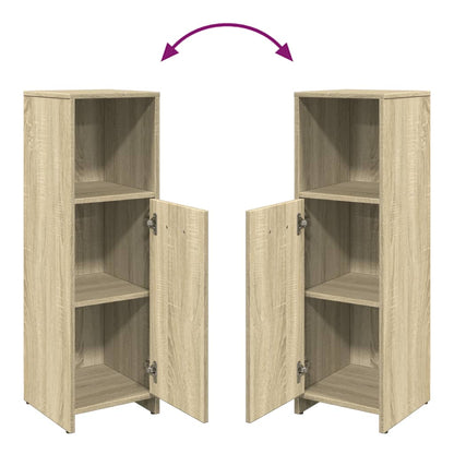 Set Mobili da Bagno 4 pz Rovere Sonoma in Legno Multistrato | homemem39