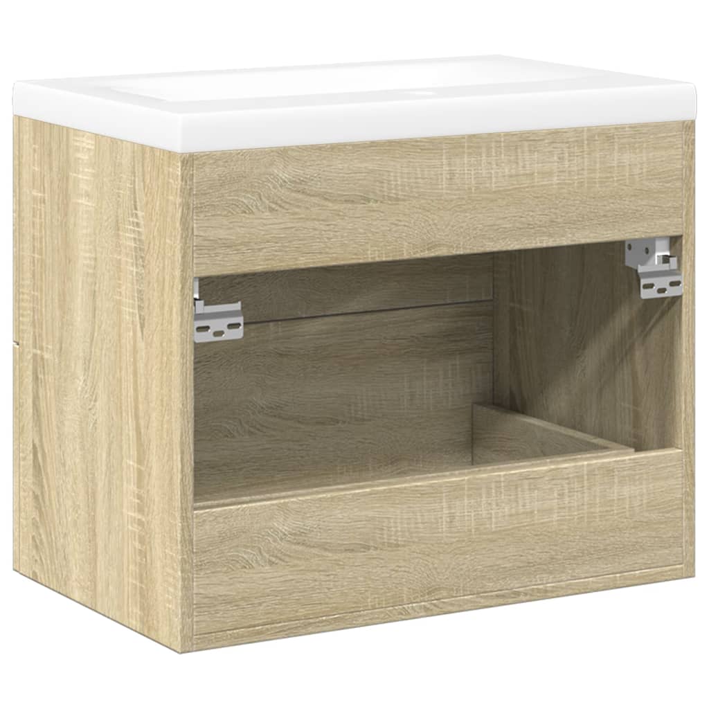 Set Mobili da Bagno 2 pz Rovere Sonoma in Legno Multistrato | homemem39