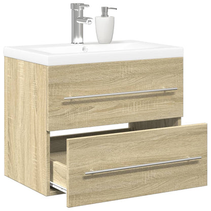 Set Mobili da Bagno 2 pz Rovere Sonoma in Legno Multistrato | homemem39