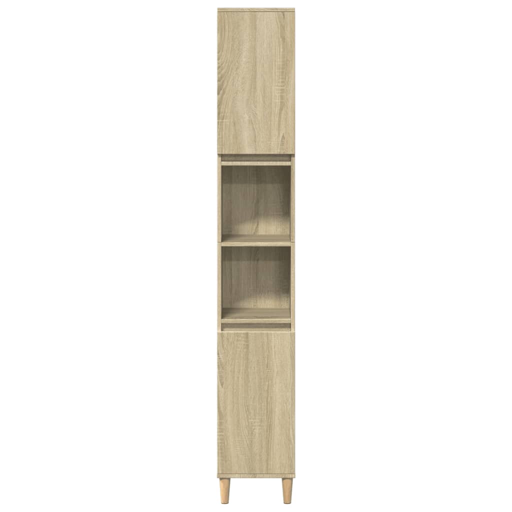 Set Mobili da Bagno 3 pz Rovere Sonoma in Legno Multistrato | homemem39