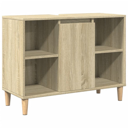 Set Mobili da Bagno 3 pz Rovere Sonoma in Legno Multistrato | homemem39