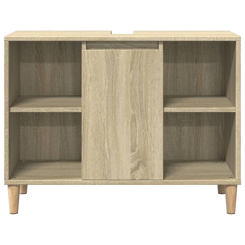 Set Mobili da Bagno 3 pz Rovere Sonoma in Legno Multistrato | homemem39