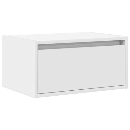 Comodino a Parete con Luci LED Bianco - homemem39
