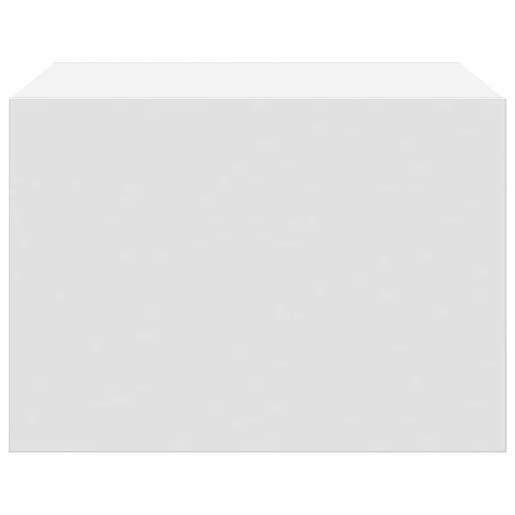 Comodini a Parete con Luci LED 2 pz Bianchi - homemem39