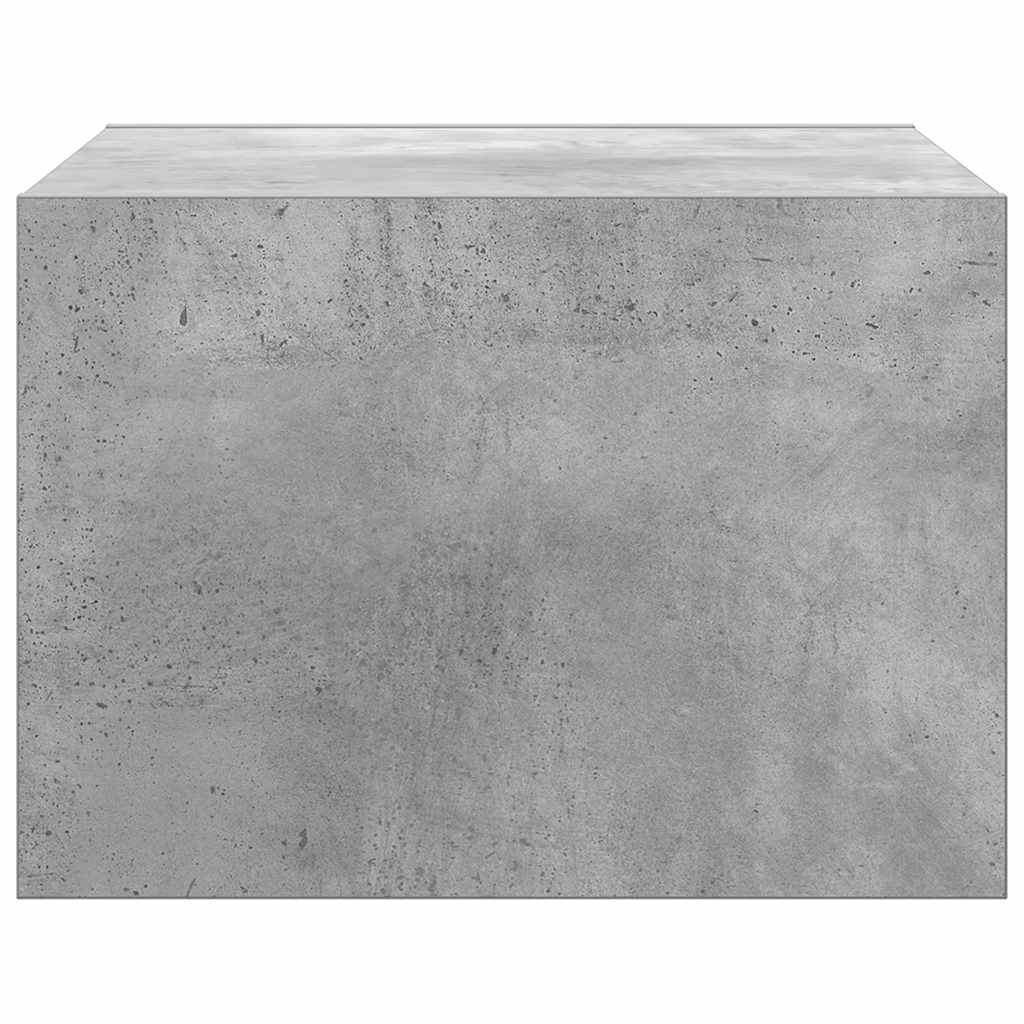 Comodino a Parete con Luci LED Grigio Cemento - homemem39