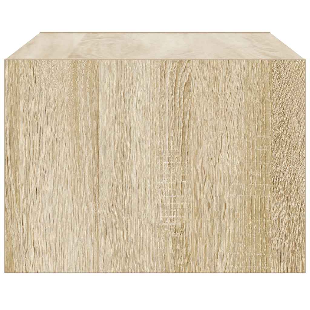 Mobile Porta TV con Luci LED Rovere Sonoma 75x35,5x25 cm - homemem39