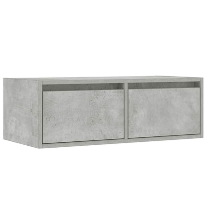 Mobile Porta TV con Luci LED Grigio Cemento 75x35,5x25 cm