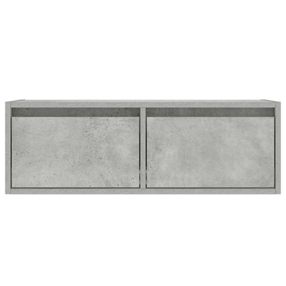 Mobile Porta TV con Luci LED Grigio Cemento 75x35,5x25 cm