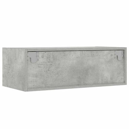 Mobile Porta TV con Luci LED Grigio Cemento 75x35,5x25 cm