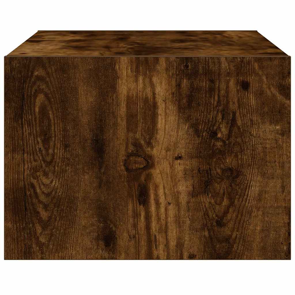 Mobile Porta TV con Luci LED Rovere Fumo 75x35,5x25 cm - homemem39