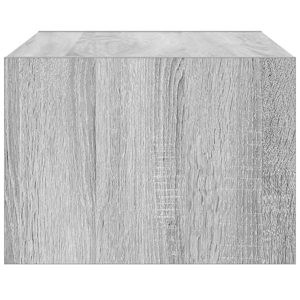 Mobile Porta TV con Luci LED Grigio Sonoma 75x35,5x25 cm - homemem39