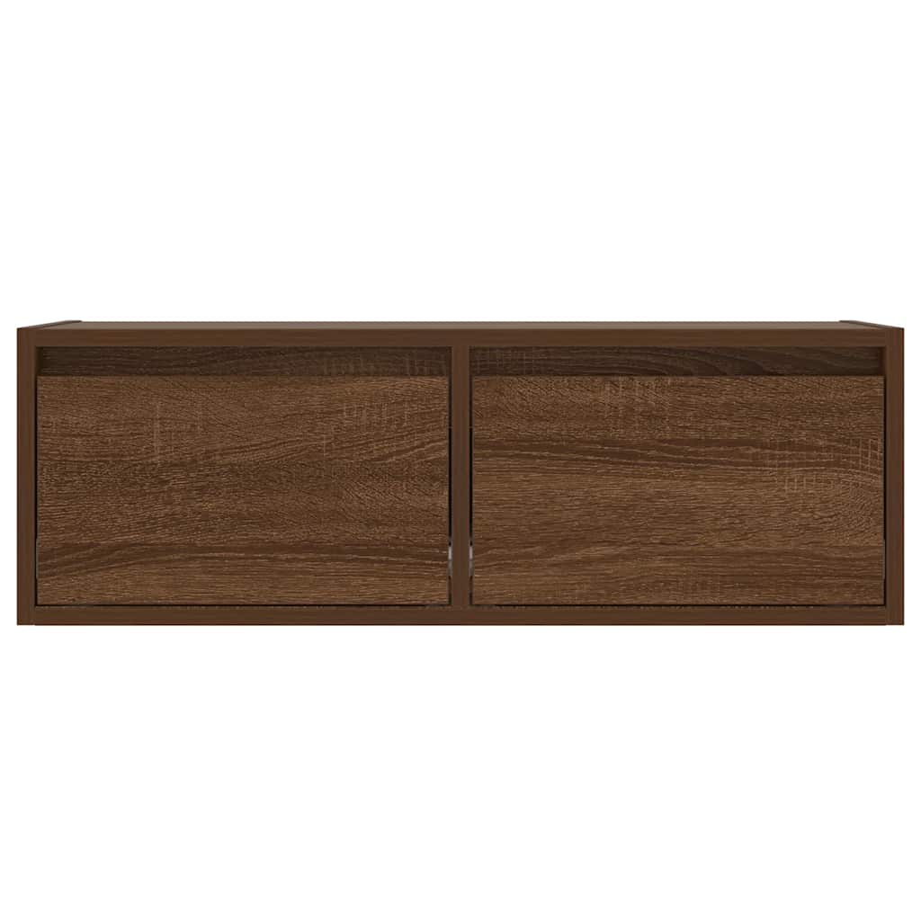 Mobile Porta TV con Luci LED Rovere Marrone 75x35,5x25 cm - homemem39