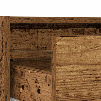 Mobile Porta TV con Luci LED Legno Antico 75x35,5x25 cm - homemem39