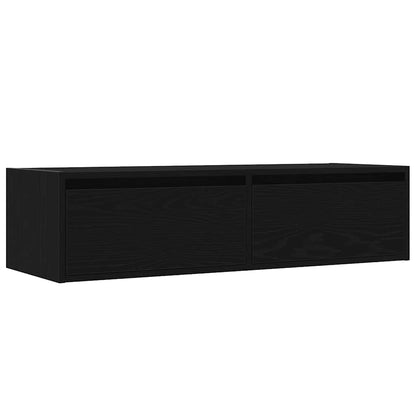 Mobile Porta TV con Luci LED Rovere Nero 100X35,5x25 cm - homemem39