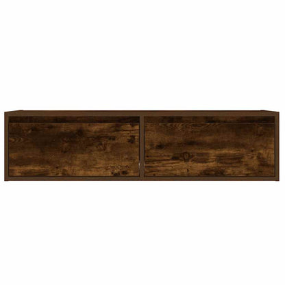 Mobile Porta TV con Luci LED Rovere Fumo 100X35,5x25 cm | homemem39