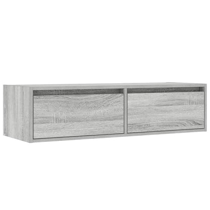 Mobile Porta TV con Luci LED Grigio Sonoma 100X35,5x25 cm