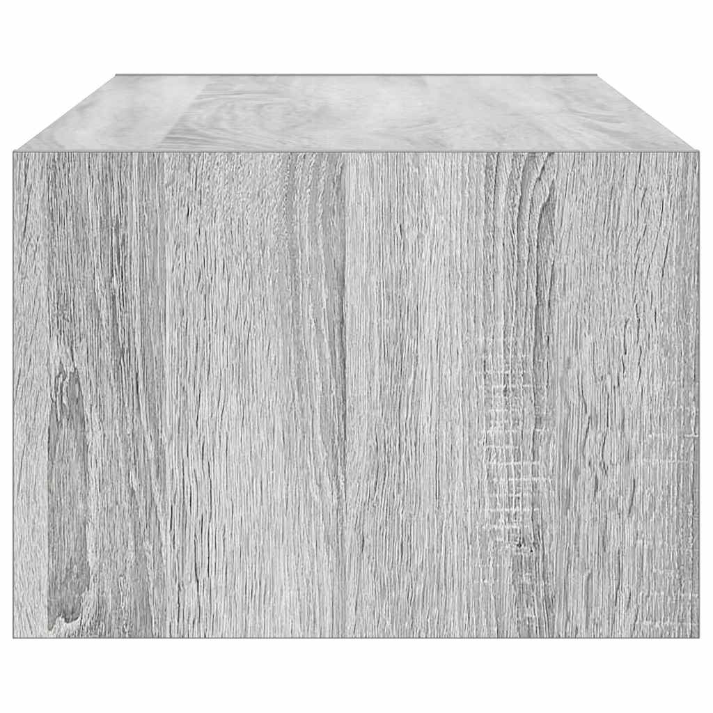 Mobile Porta TV con Luci LED Grigio Sonoma 100X35,5x25 cm | homemem39