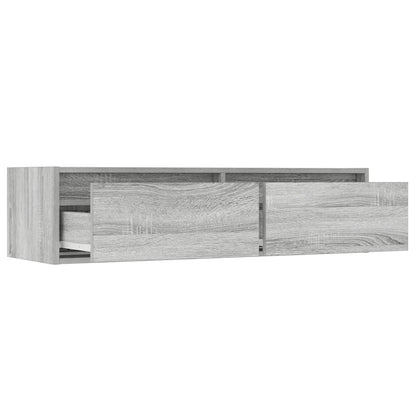 Mobile Porta TV con Luci LED Grigio Sonoma 100X35,5x25 cm | homemem39