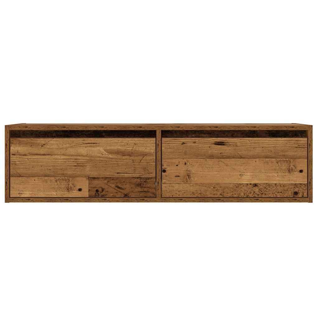 Mobile Porta TV con Luci LED Legno Vecchio 100X35,5x25 cm | homemem39