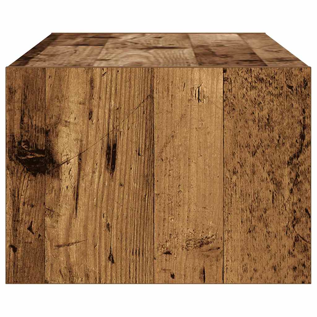 Mobile Porta TV con Luci LED Legno Vecchio 100X35,5x25 cm - homemem39