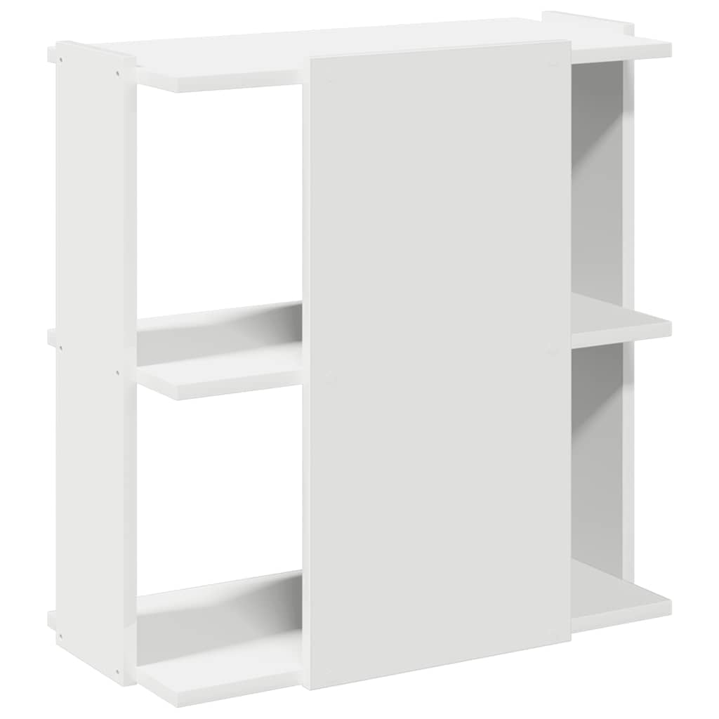 Libreria a 3 Ripiani Bianca 60x30x60 cm in Legno Multistrato | homemem39