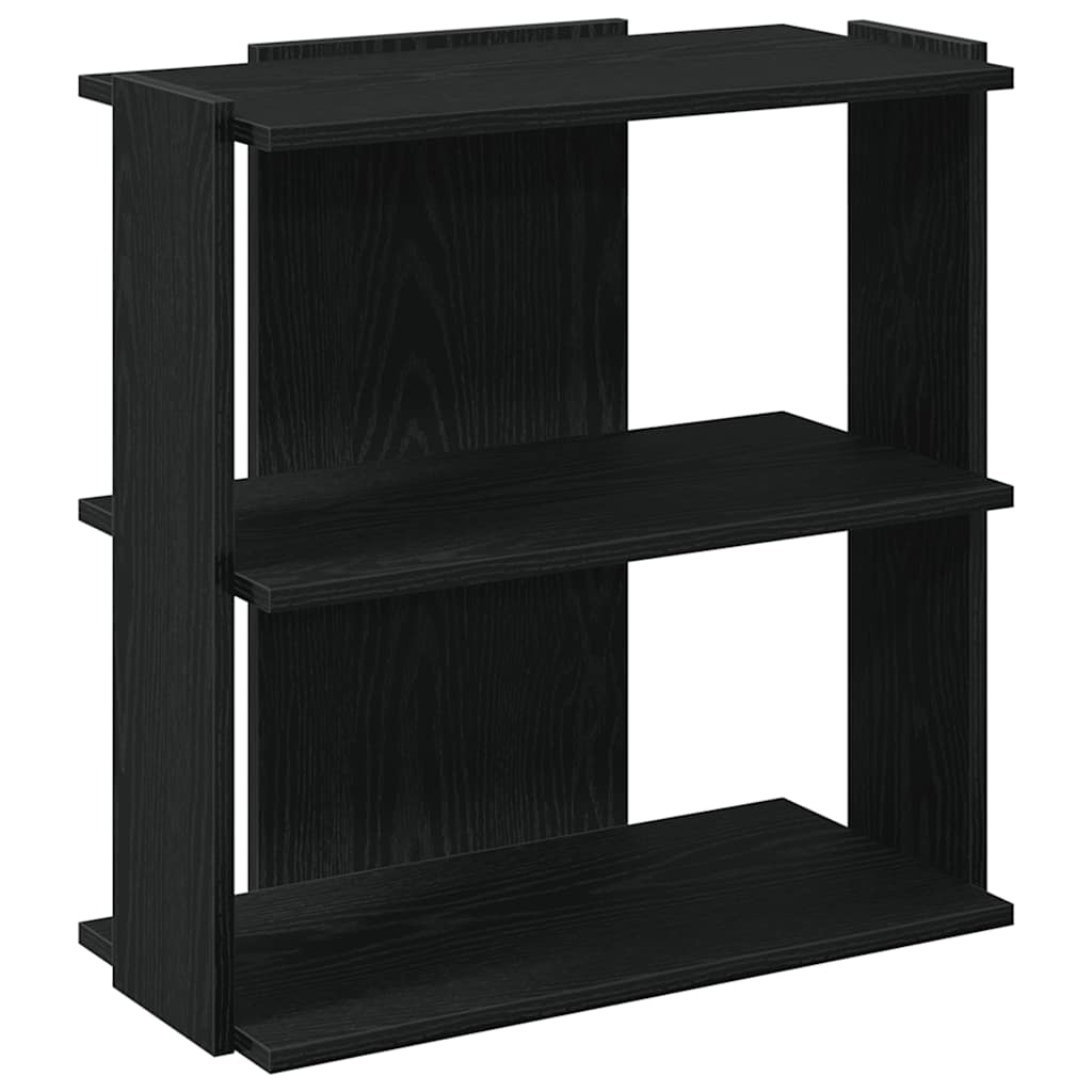 Libreria a 3 Ripiani Nera 60x30x60 cm in Legno Multistrato | homemem39