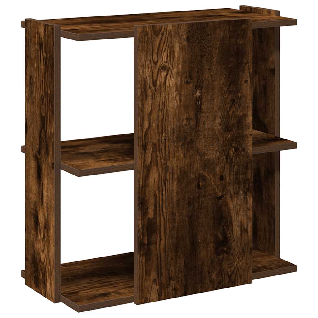 Libreria a 3 Ripiani Rovere Fumo 60x30x60 cm Legno Multistrato | homemem39