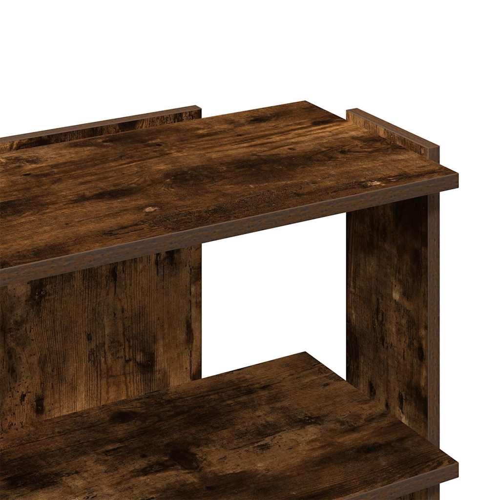 Libreria a 3 Ripiani Rovere Fumo 60x30x60 cm Legno Multistrato | homemem39