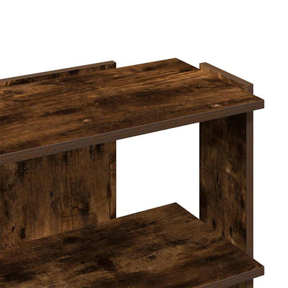 Libreria a 3 Ripiani Rovere Fumo 60x30x60 cm Legno Multistrato | homemem39