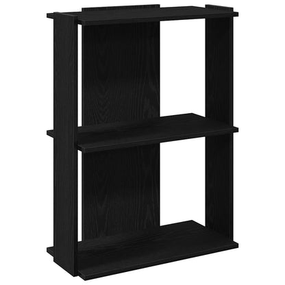Libreria a 3 Ripiani Nera 60x30x80 cm in Legno Multistrato | homemem39