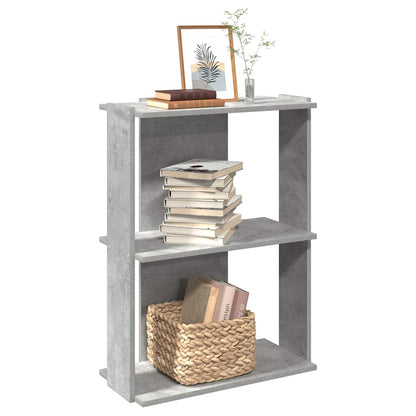 Libreria 3 Ripiani Grigio Cemento 60x30x80 cm Multistrato | homemem39