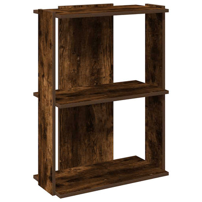 Libreria a 3 Ripiani Rovere Fumo 60x30x80 cm Legno Multistrato | homemem39
