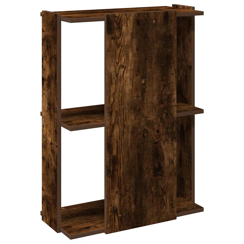 Libreria a 3 Ripiani Rovere Fumo 60x30x80 cm Legno Multistrato | homemem39