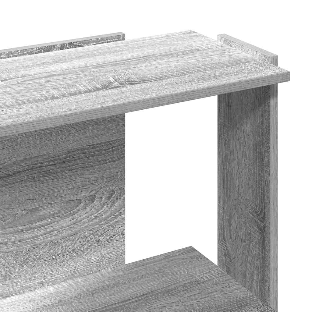 Libreria a 3 Ripiani Grigio Sonoma 60x30x80cm Legno Multistrato | homemem39