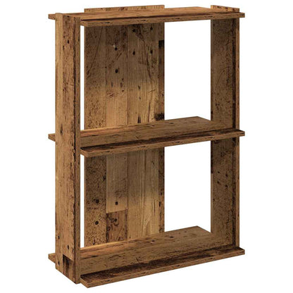 Libreria a 3 Ripiani Legno Antico 60x30x80 cm Legno Multistrato | homemem39