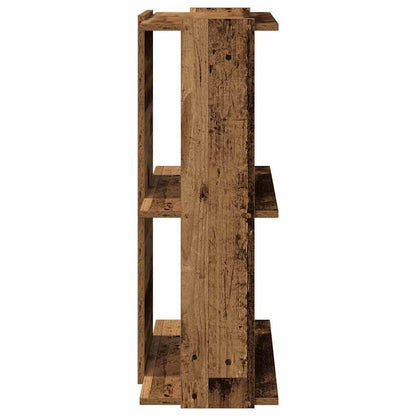 Libreria a 3 Ripiani Legno Antico 60x30x80 cm Legno Multistrato | homemem39