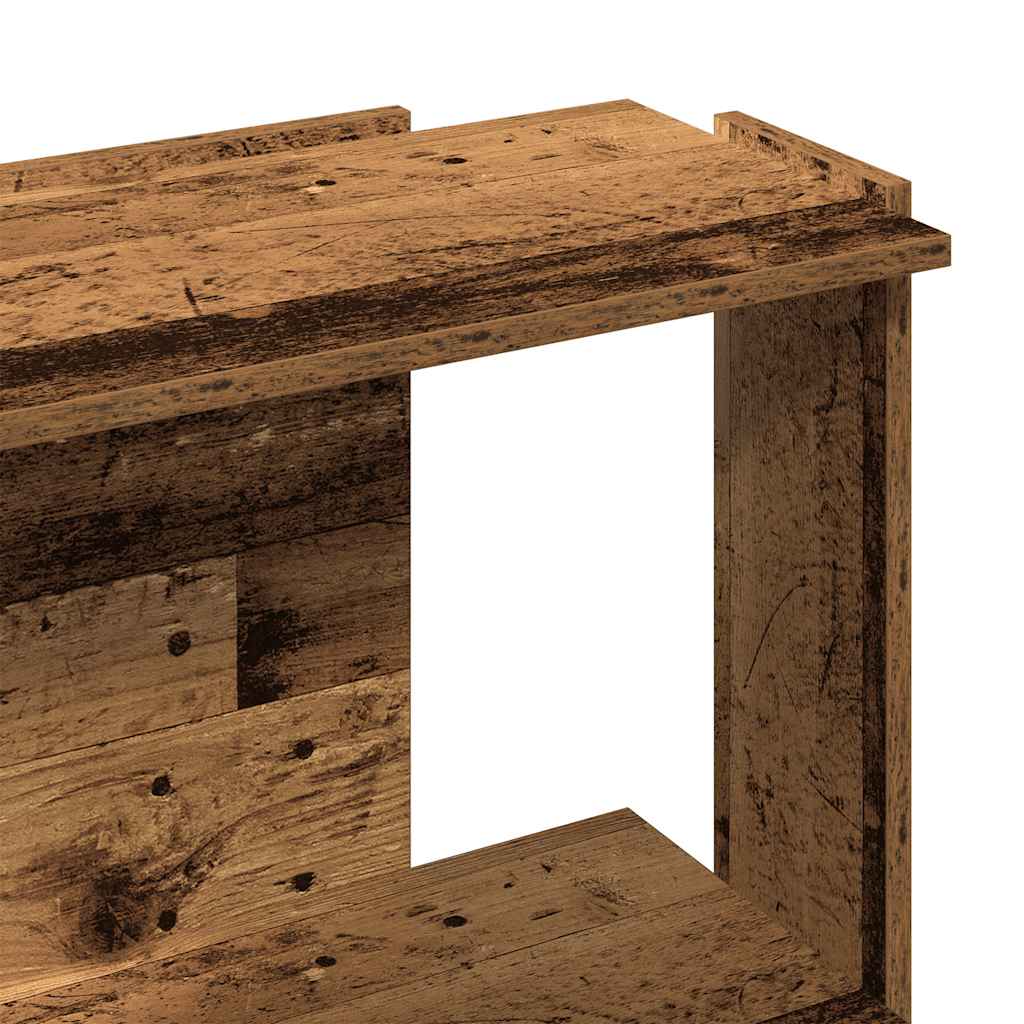 Libreria a 3 Ripiani Legno Antico 60x30x80 cm Legno Multistrato | homemem39