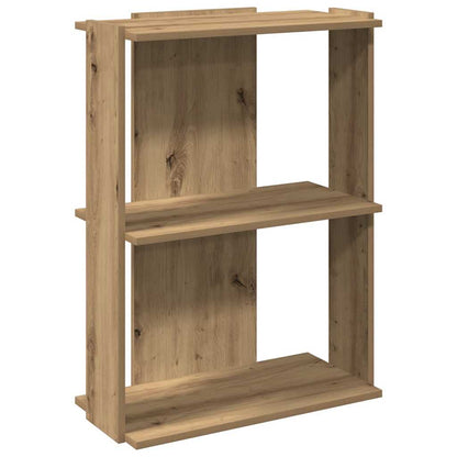Libreria a 3 Ripiani Rovere 60x30x80 cm Legno Multistrato | homemem39