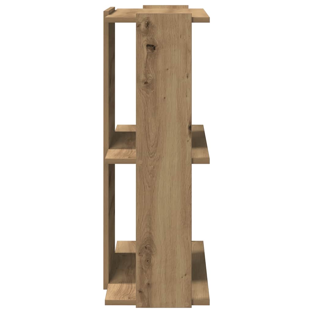 Libreria a 3 Ripiani Rovere 60x30x80 cm Legno Multistrato | homemem39