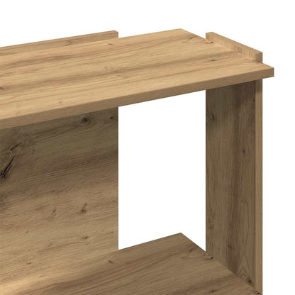 Libreria a 3 Ripiani Rovere 60x30x80 cm Legno Multistrato | homemem39