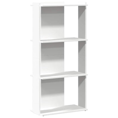 Libreria a 3 Ripiani Bianca 60x30x120 cm in Legno Multistrato